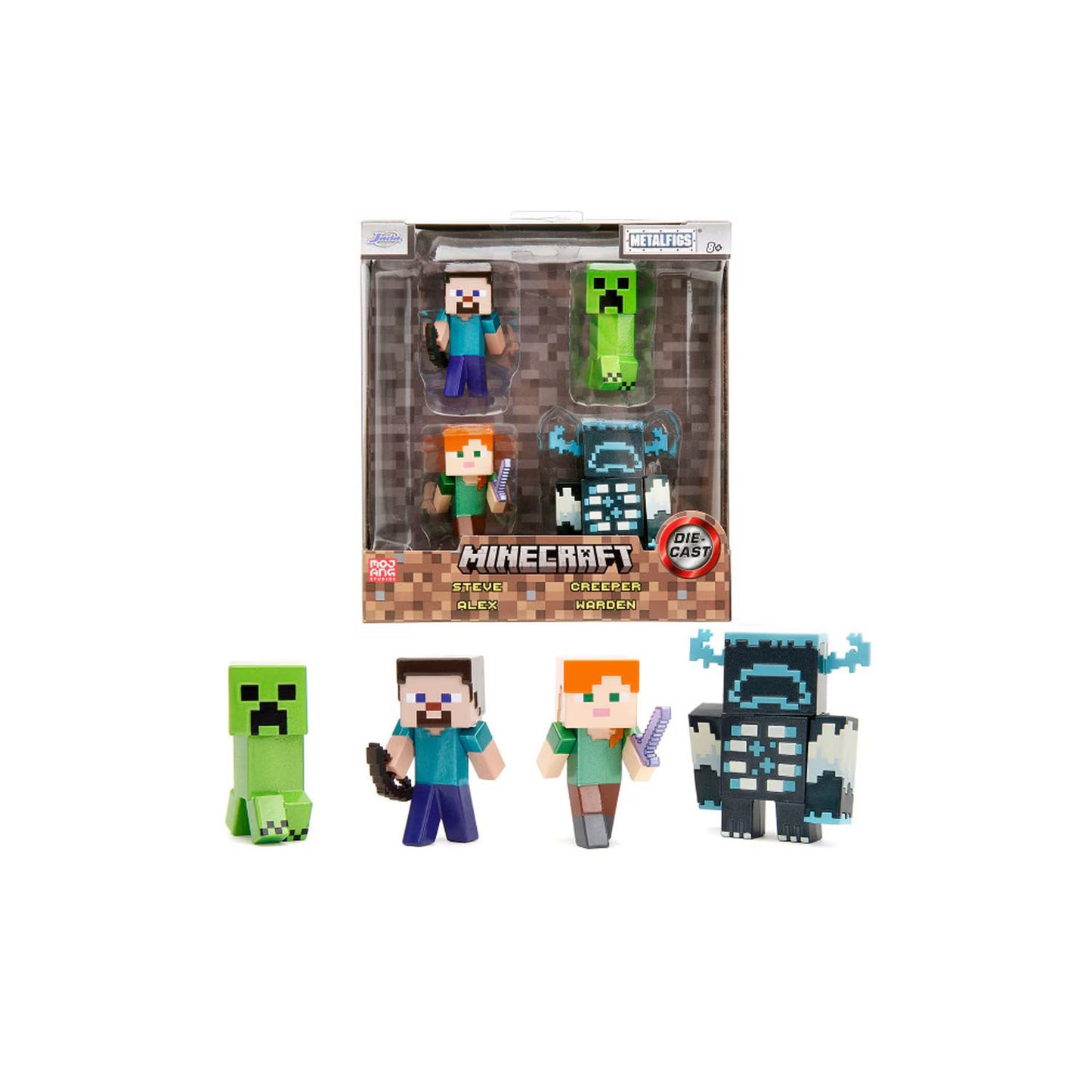 Metalfigs 4 Figuras metalicas - Minecraft - Jada