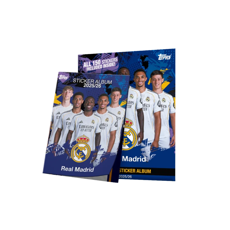 Official Sticker Album Real Madrid 25/26 - Album + 150 stickers - Topps