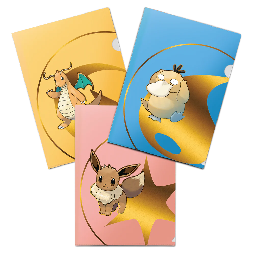 Folder 3-Pack Tournament Folio Series 2 - Psyduck, Eevee & Dragonite - tamaño carta Ultra PRO