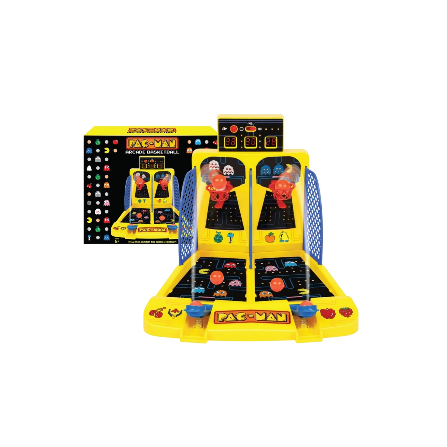 Mini Basketball Mediano de Mesa Pac-Man Arcade con Luz y Sonido (30.5 x 15.3 x 25.4 cm) - Ambassador Games
