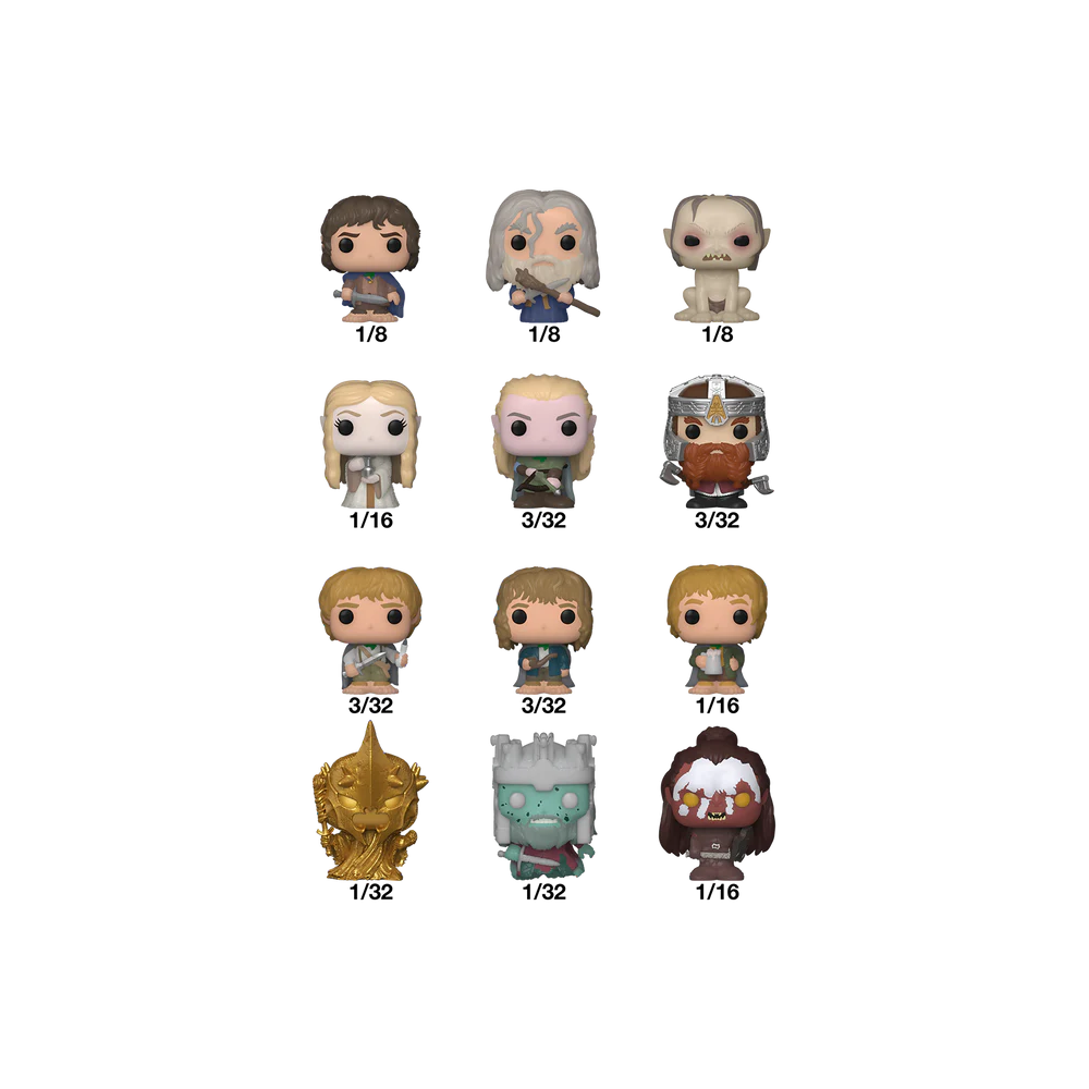 Minifigura Sorpresa - The Lord of the Rings - Funko Bitty Pop (1pz)