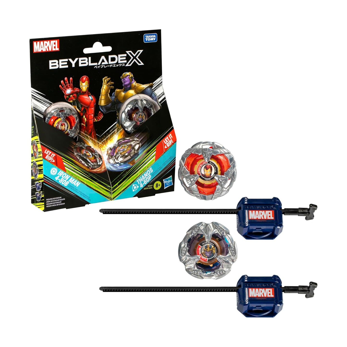 Iron Man 4-80B vs Thanos 4-60P - Beyblade X - Hasbro
