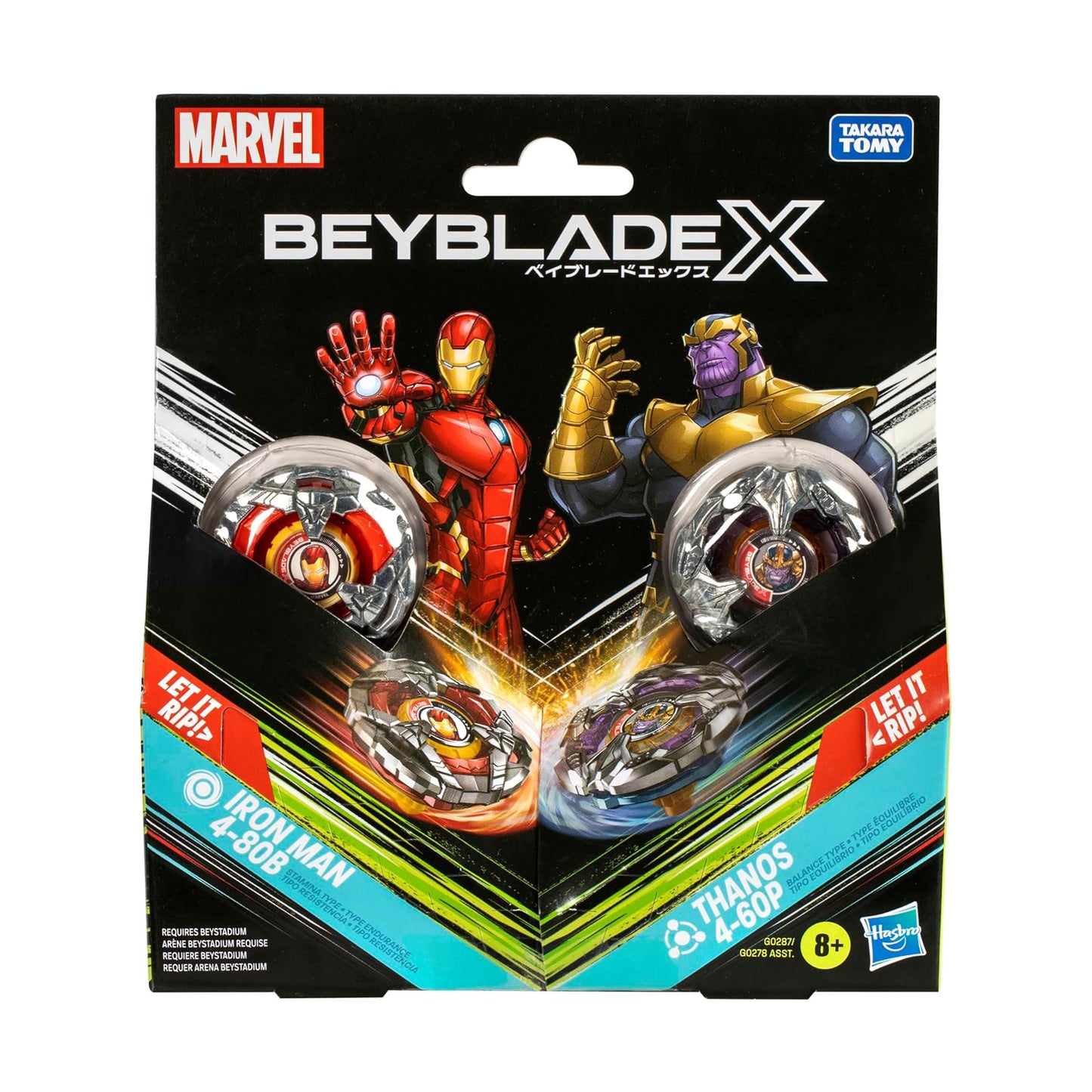 Iron Man 4-80B vs Thanos 4-60P - Beyblade X - Hasbro