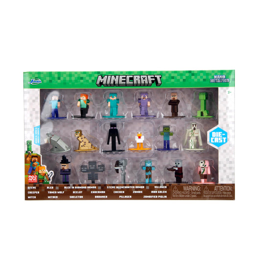 Nano Metalfigs 20 Figuras metalicas Die-Cast - Minecraft - Jada
