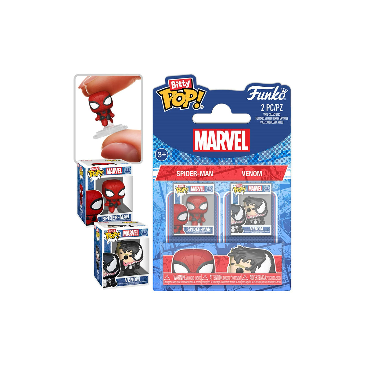 Spider-Man y Venom 2 Pack - Spider Man - Funko Bitty Pop