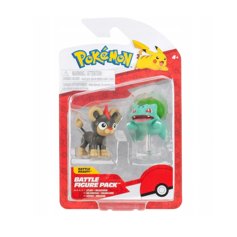 Litleo & Bulbasaur Battle Figure Pack