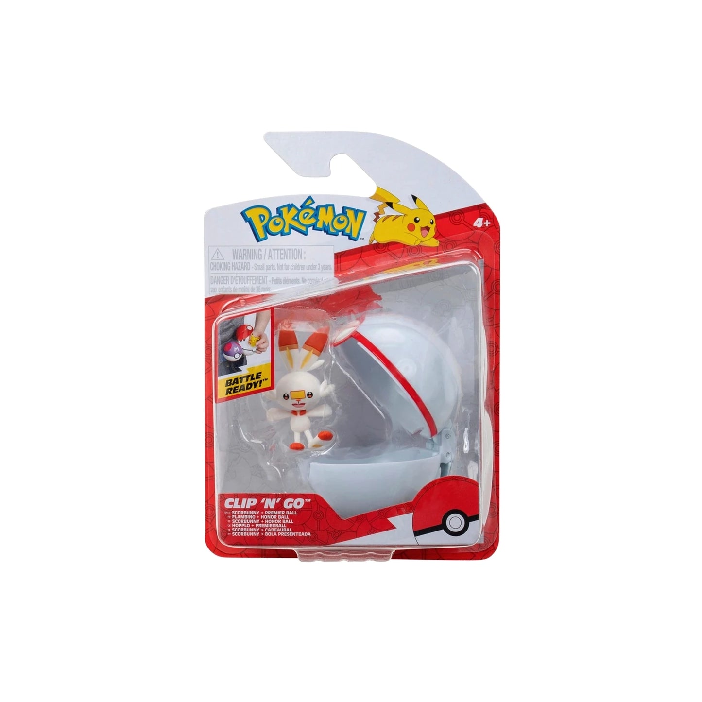 Clip n Go: Scorbunny Premier ball - Pokemon