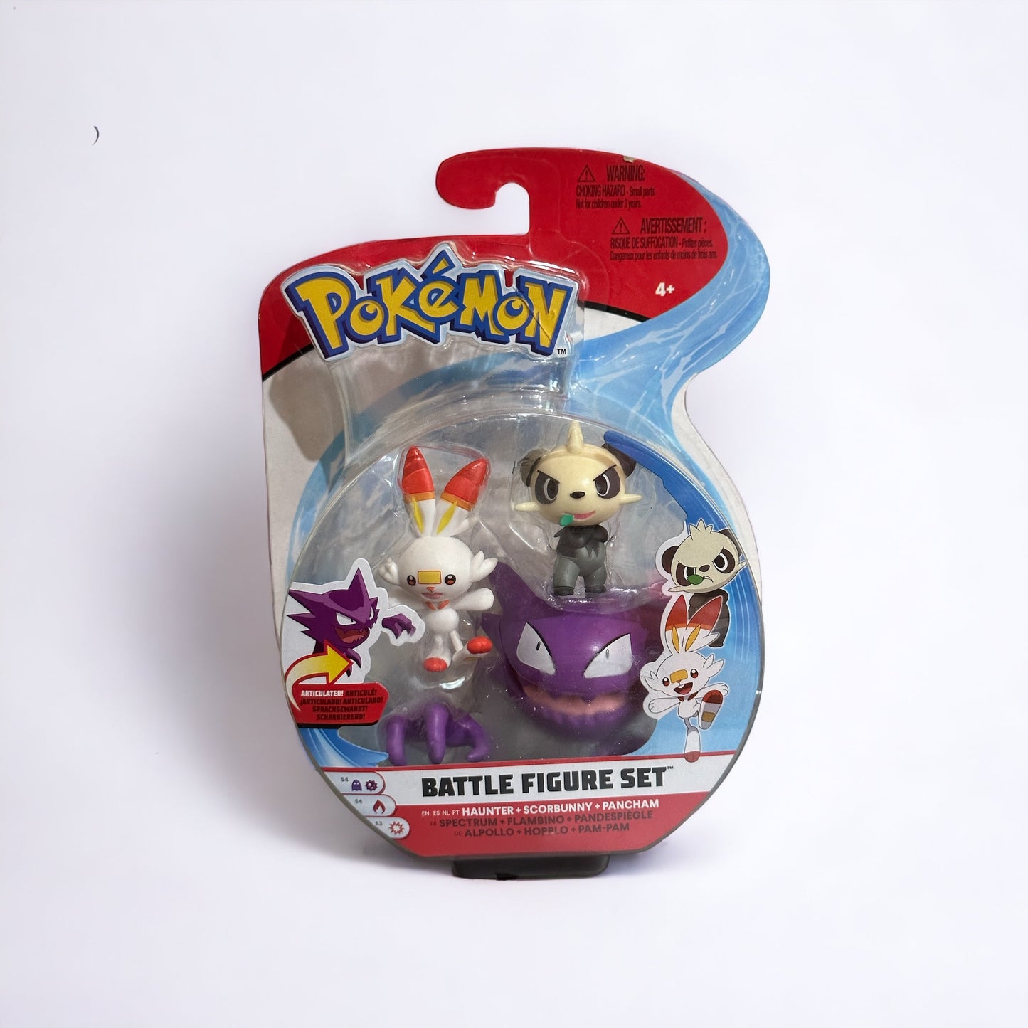 Haunter, Scorbunny & Pancham Battle Figure Set