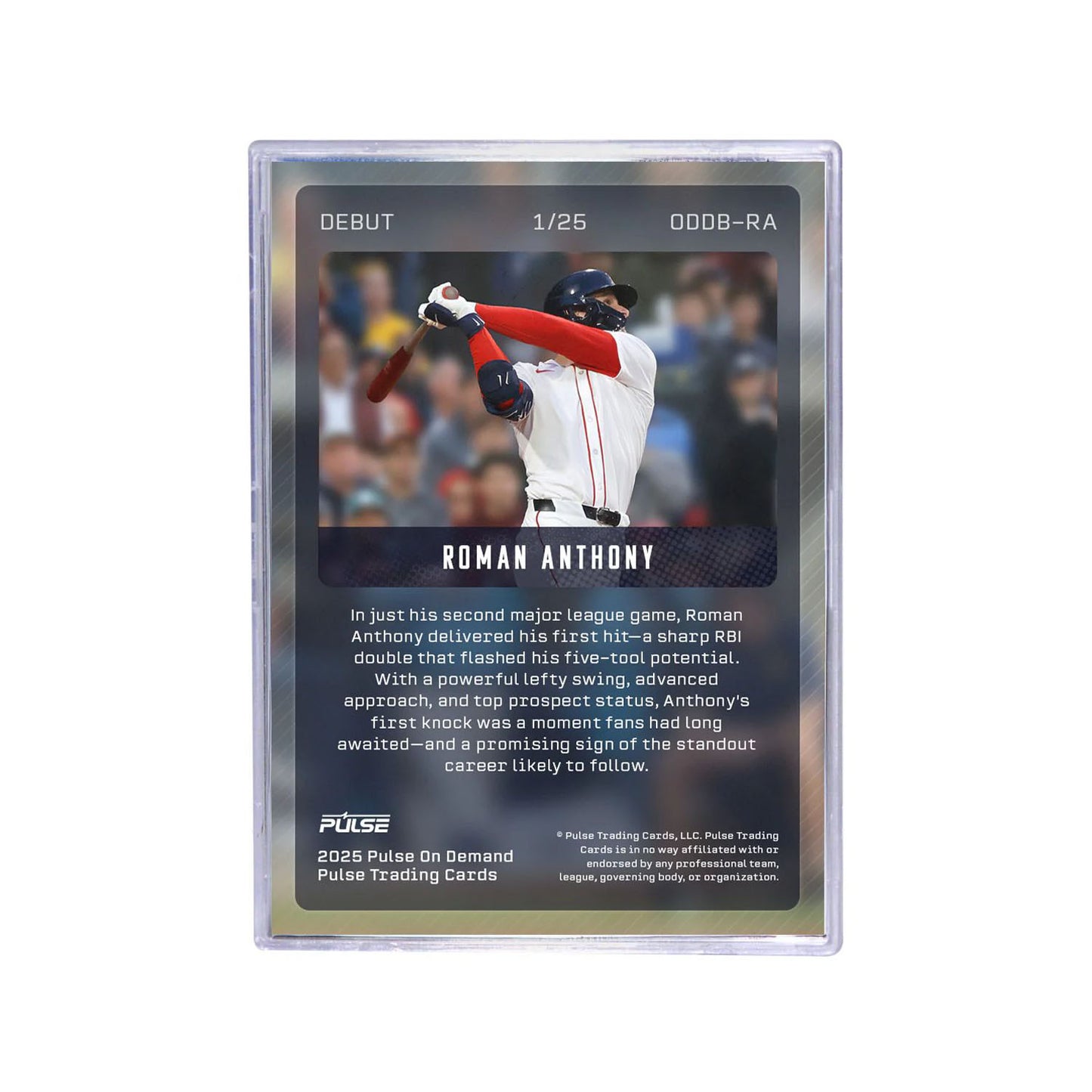 2025 On Demand Roman Anthony Debut Card con Case - Pulse