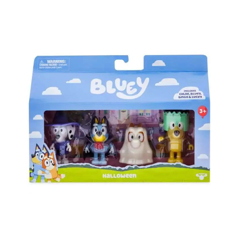 Set de 4 figuras de Bluey Halloween