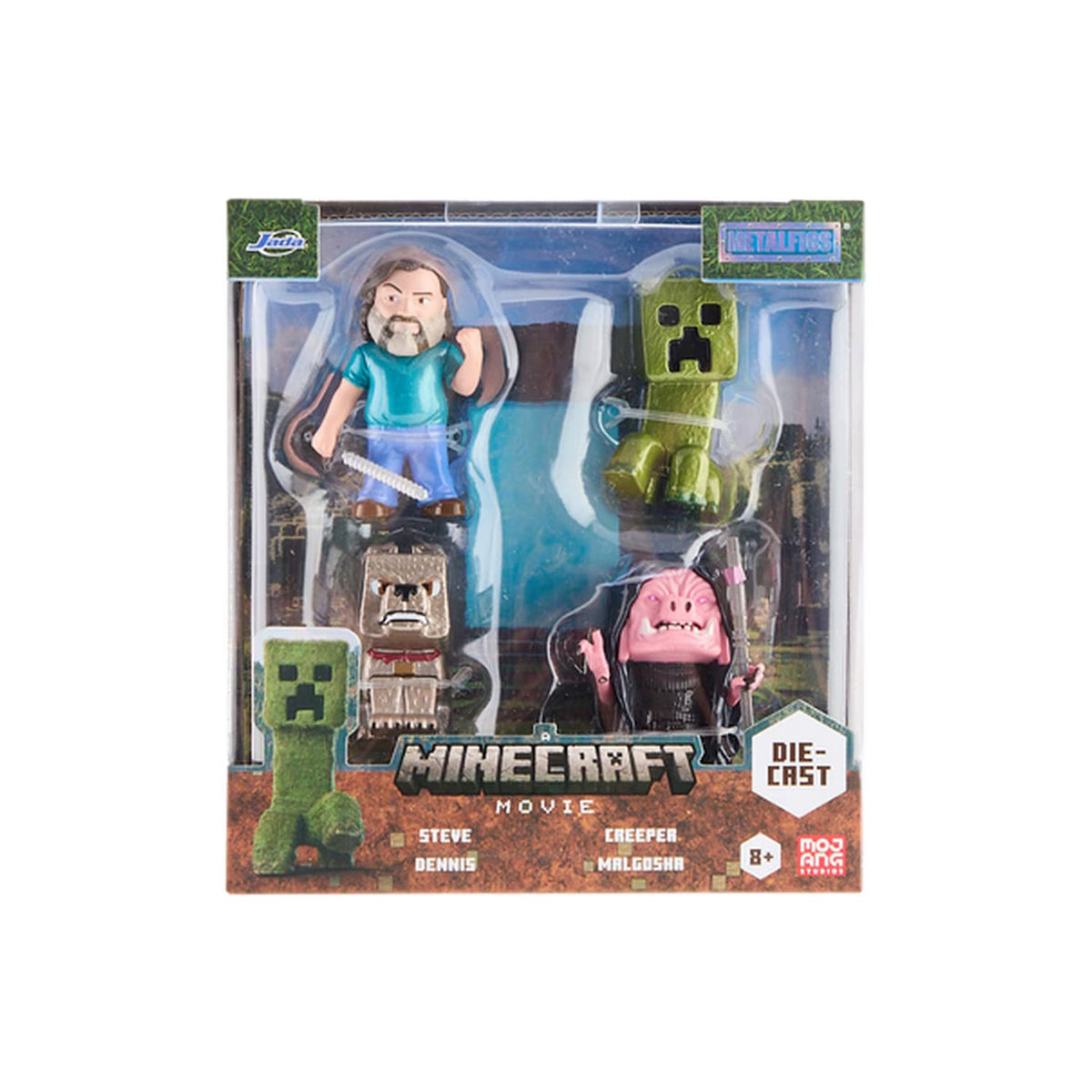 Metalfigs 4 Figuras metalicas Die-Cast - Minecraft La Pelicula - Jada