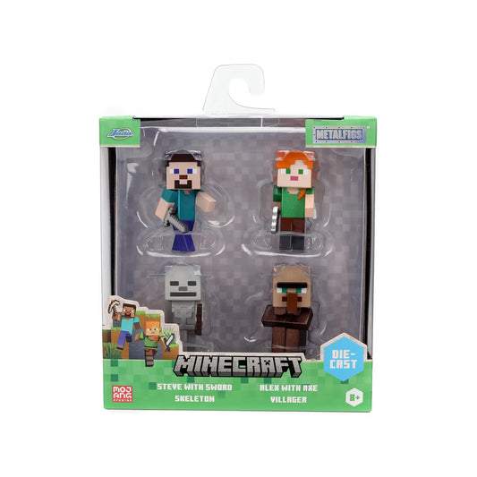 Metalfigs 4 Figuras metalicas Die-Cast - Minecraft - Jada
