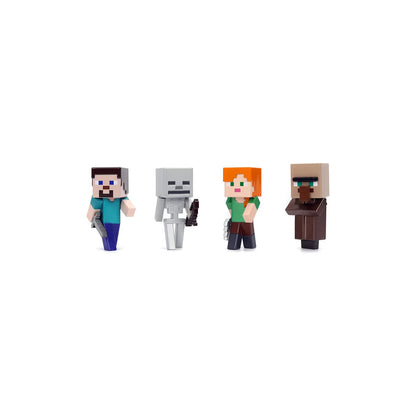 Metalfigs 4 Figuras metalicas Die-Cast - Minecraft - Jada