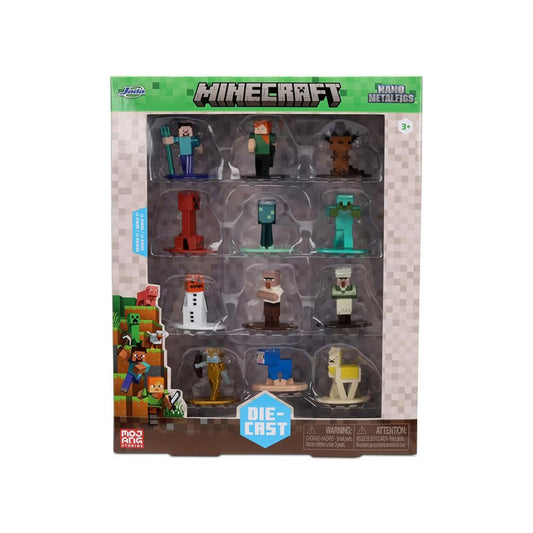 Nano Metalfigs 12 Figuras metalicas Die-Cast - Minecraft - Jada