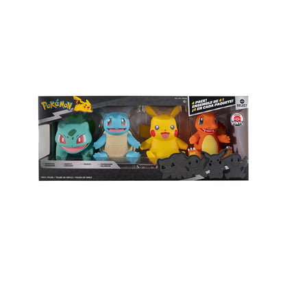 Deluxe Vinyl Figuras Bulbasaur, Squirtle, Pikachu y Charmander Grandes 20cm - Select Jazwares S1