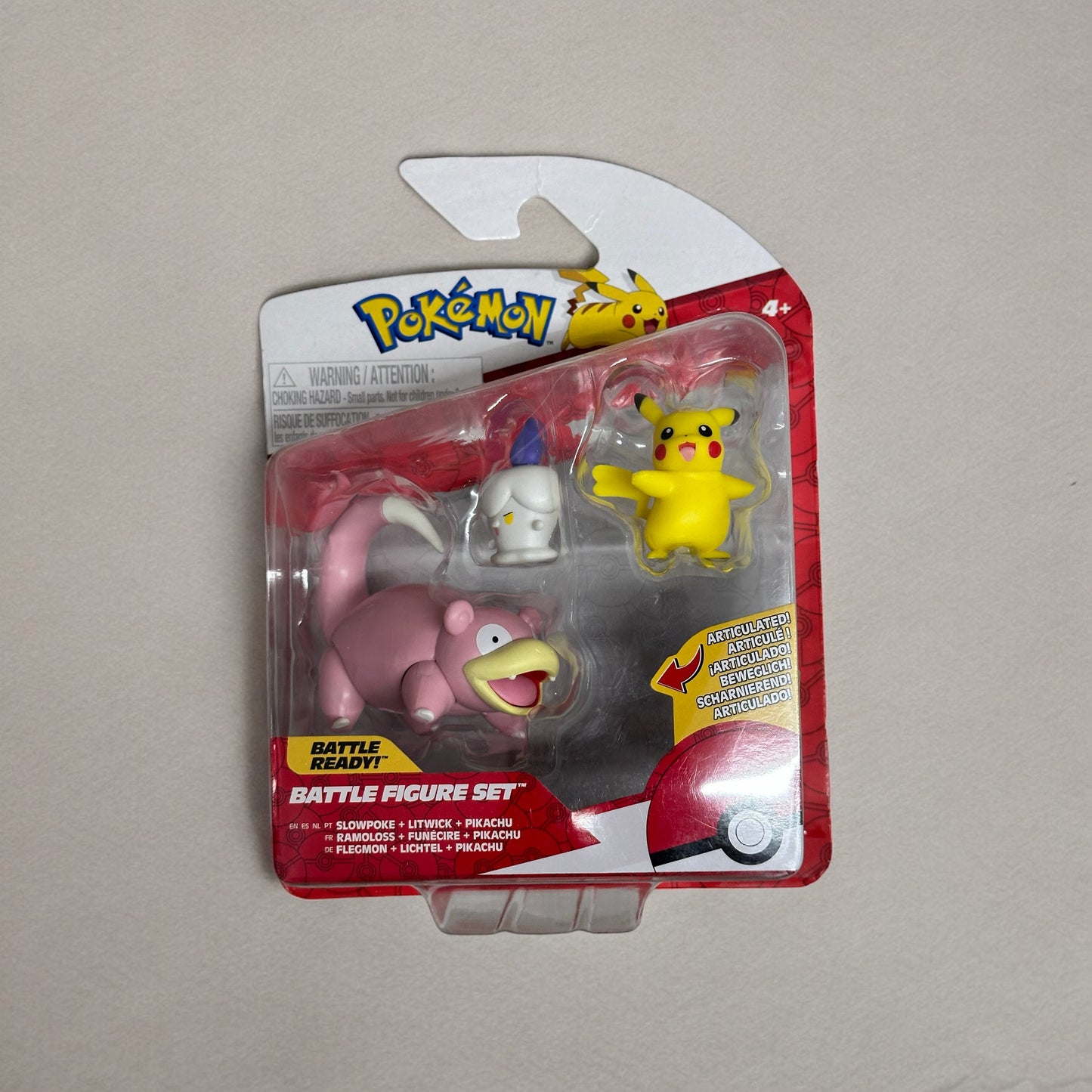 Slowpoke, Litwick & Pikachu Battle Figure Set