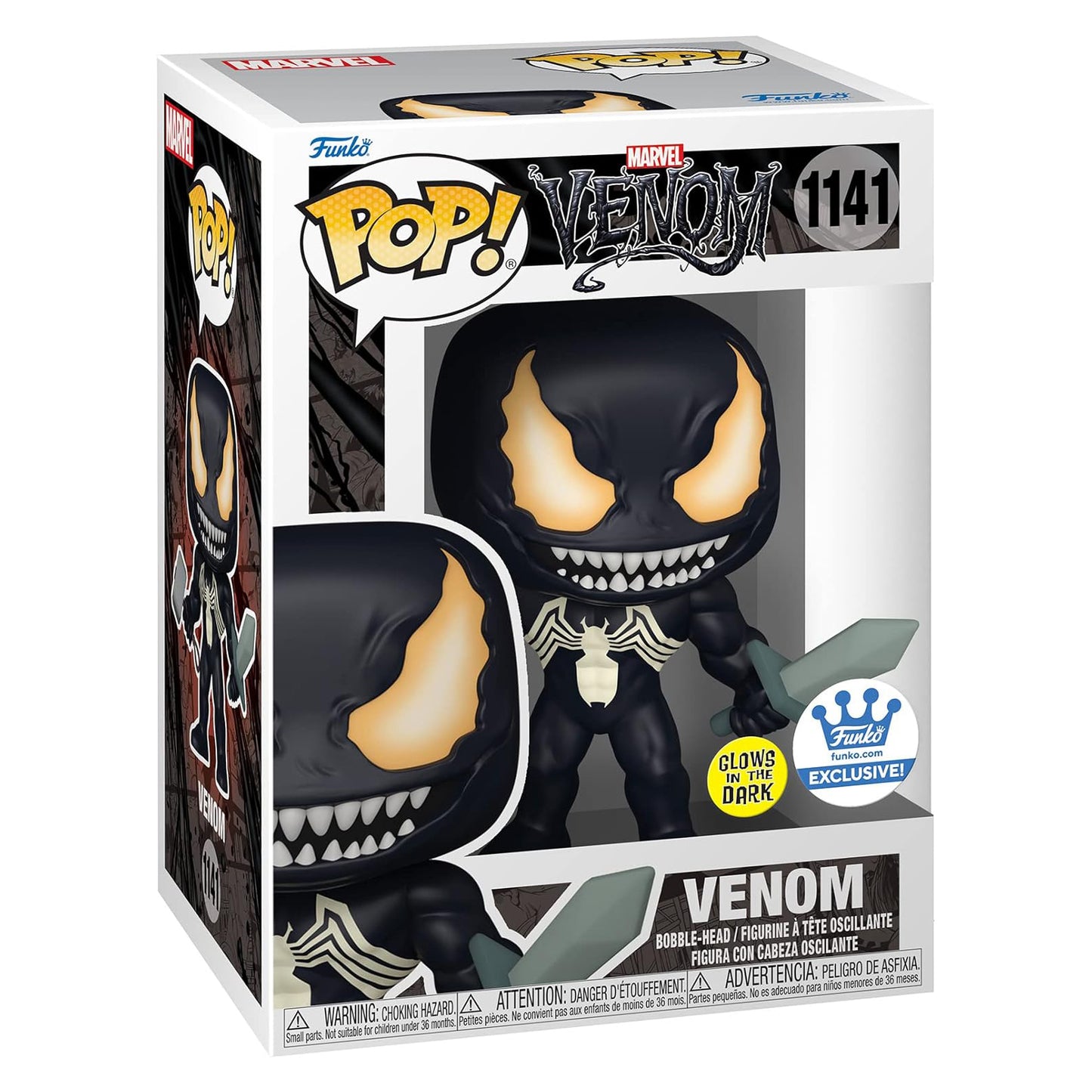 Marvel - Venom (With Mjornir And Sword) Glow In The Dark 1141 - Funko Pop