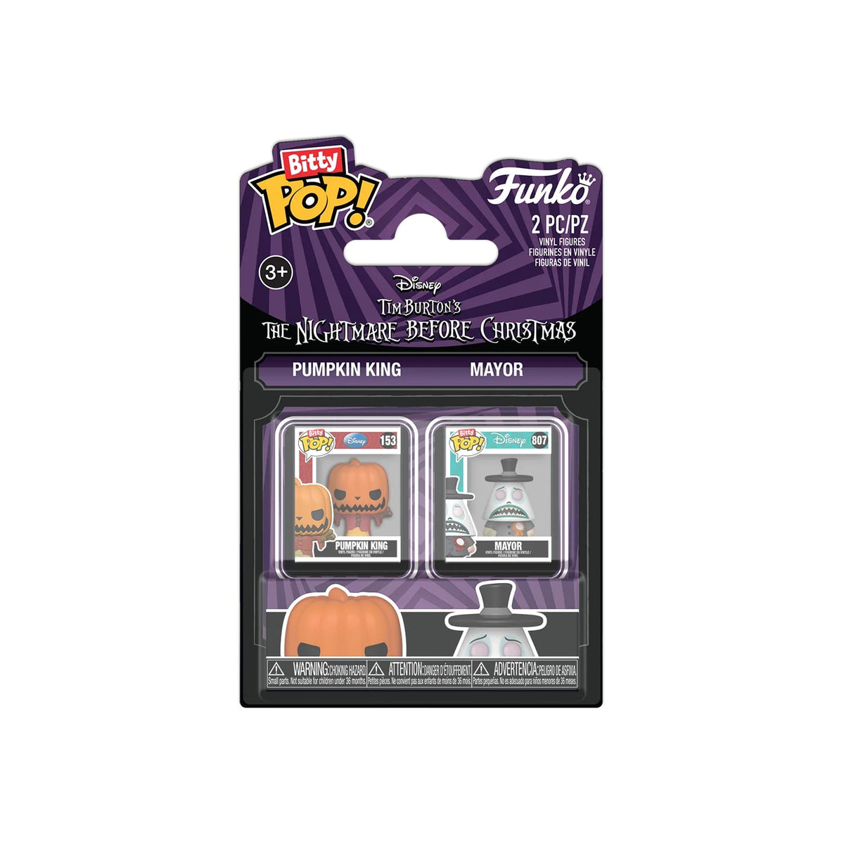 Pumpkin King y Mayor 2 Pack- Mundo De Jack  Disney - Funko Bitty Pop