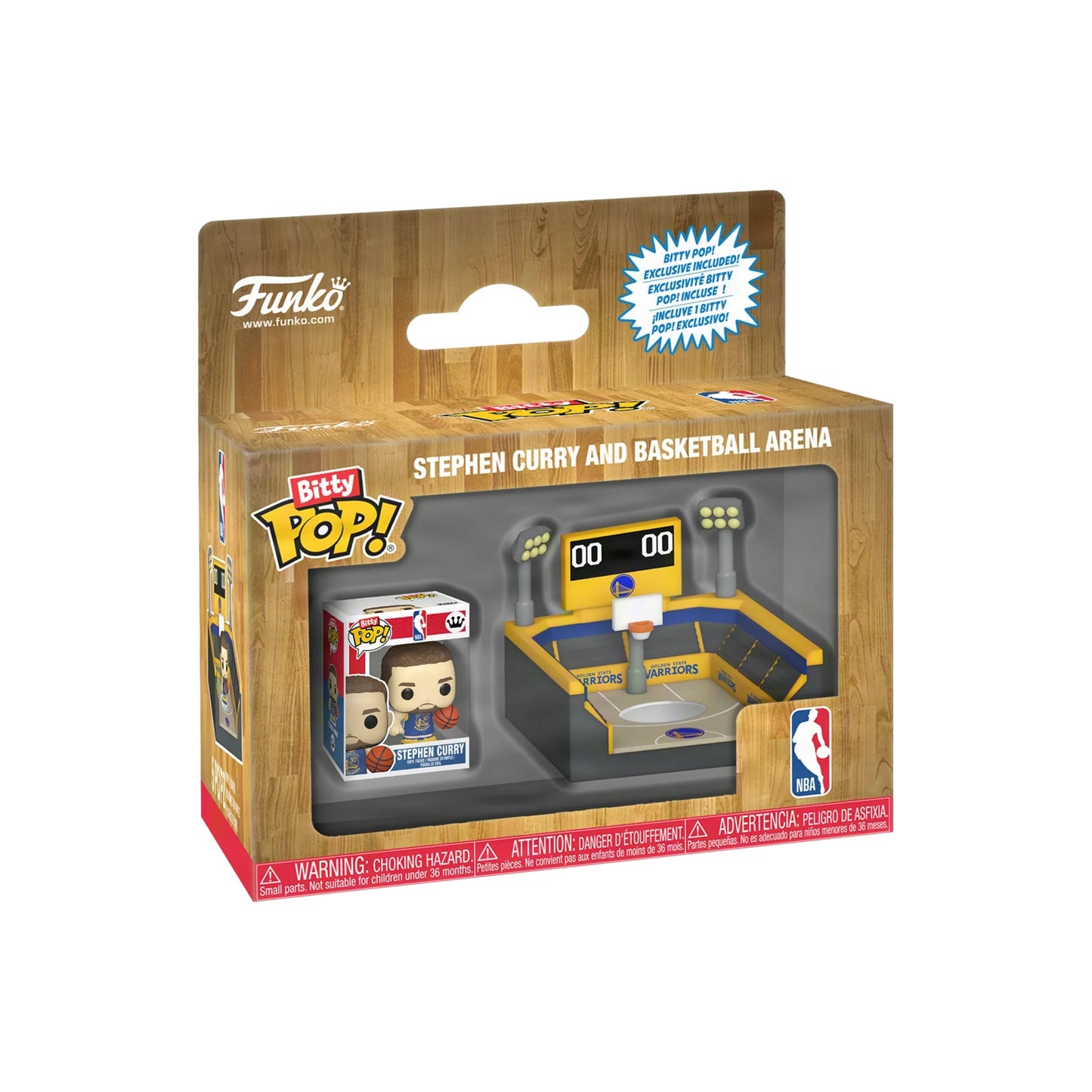Warriors con Stephen Curry - Arena - Funko Bitty Pop Town