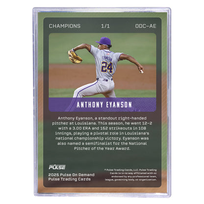 2025 On Demand Anthony Eyanson Champions Card con Case [SIN FIRMA] - Pulse