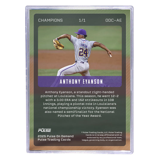 2025 On Demand Anthony Eyanson Champions Card con Case [SIN FIRMA] - Pulse