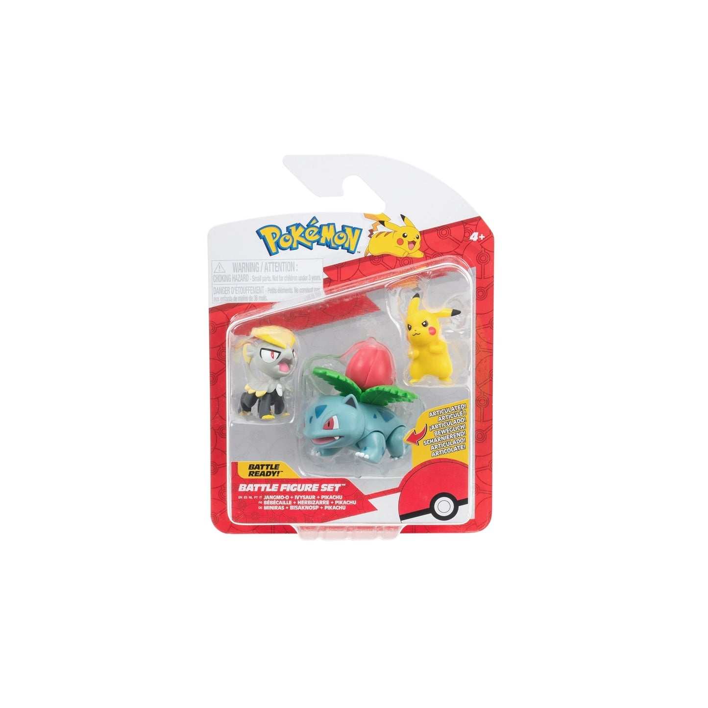 Ivysaur, Pikachu & Jangmo-o Battle Figure Set