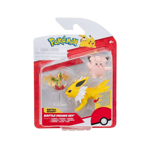 Flapple, Jolteon & Clefairy Battle Figure Set