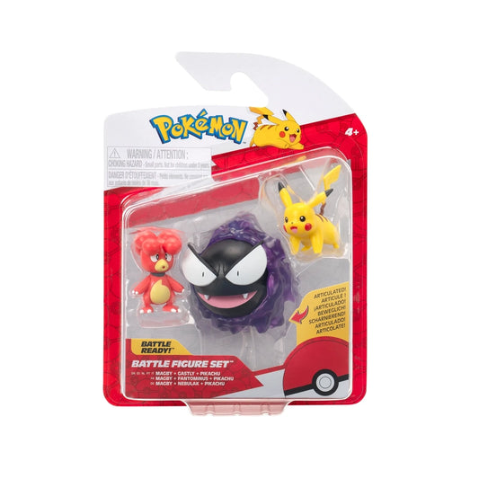 Magby, Gastly & Pikachu Battle Figure Set