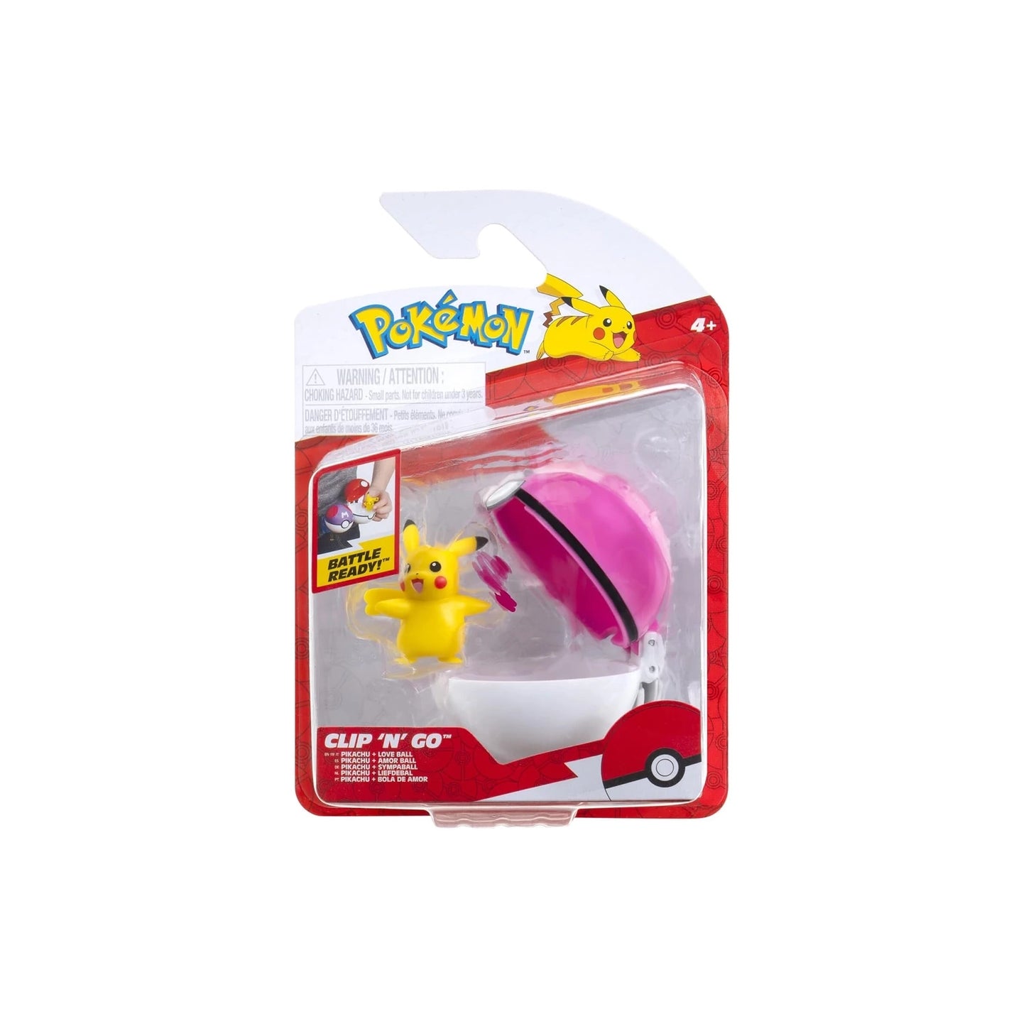 Clip n Go: Pikachu Love ball - Pokemon