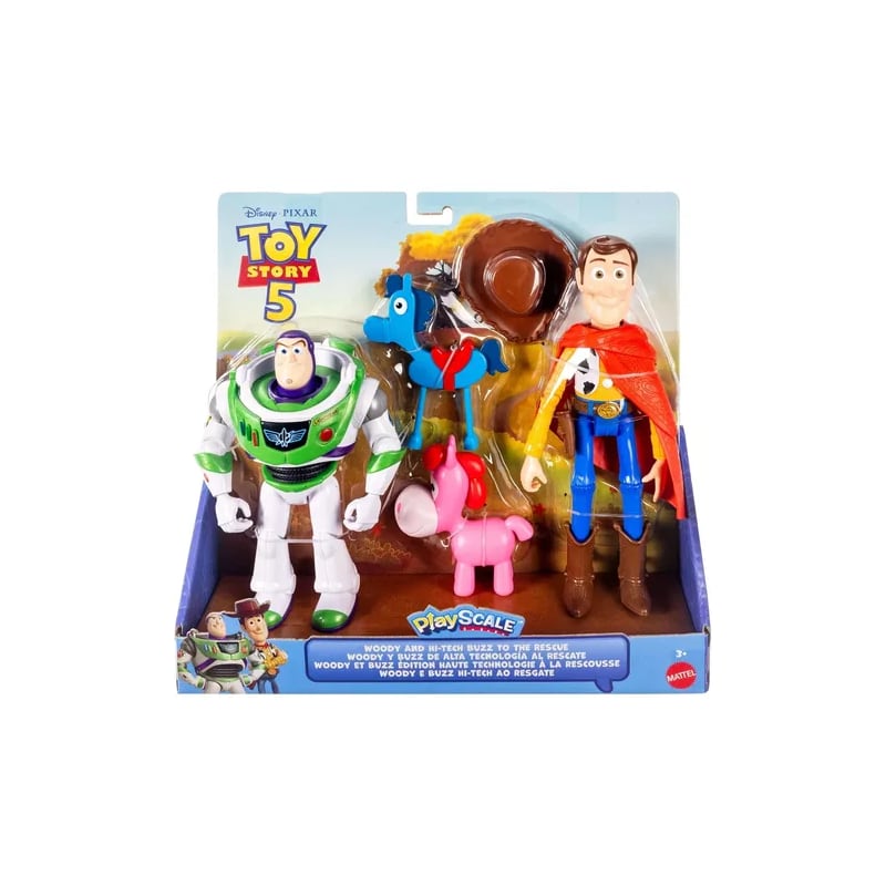 Playscale  Toy Story 5 Woody y Buzz High Tech Al Rescate - Mattel