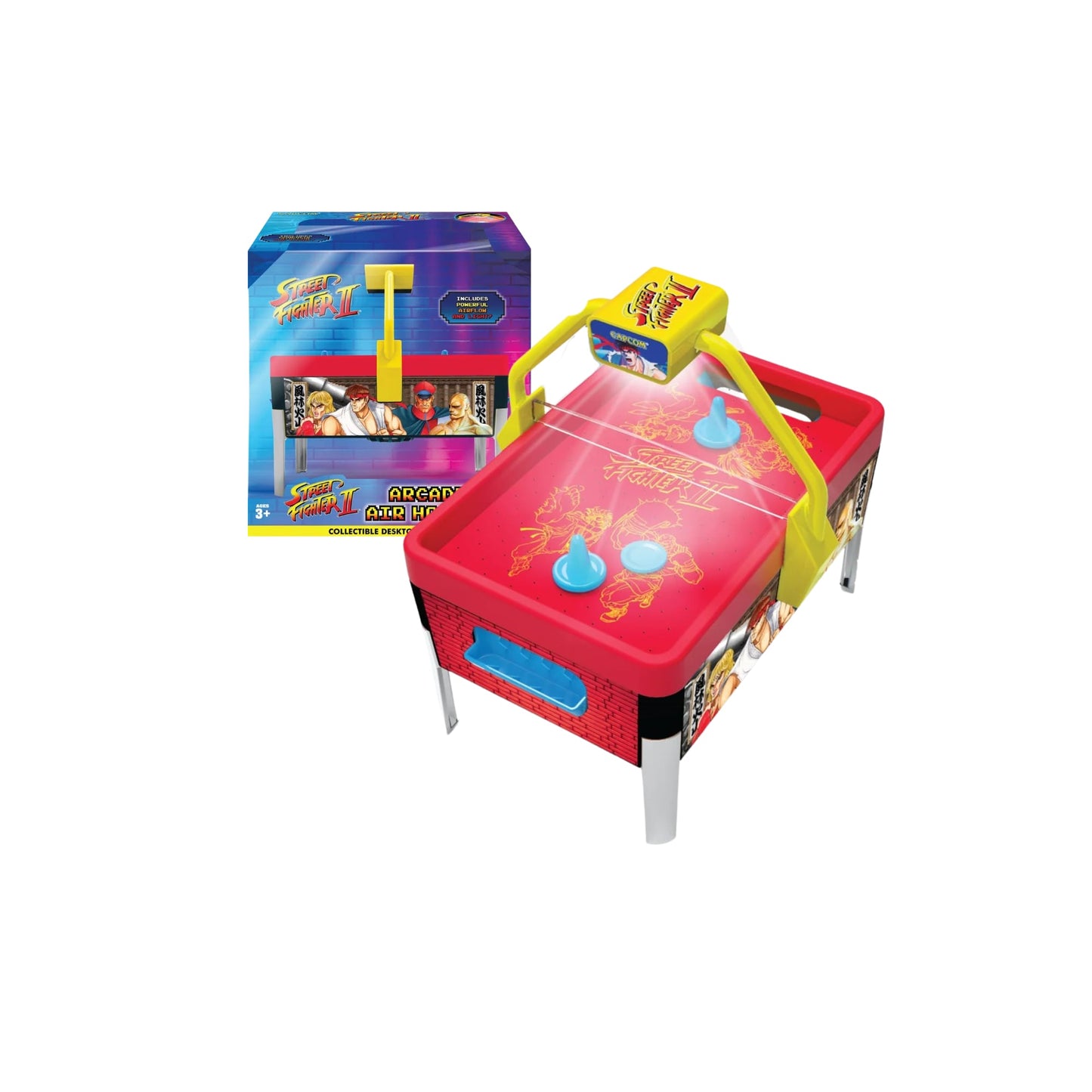 Mini Hockey de Aire de Mesa Street Figther II Arcade (30.5 x 15 x 20.3 cm) - Ambassador Games