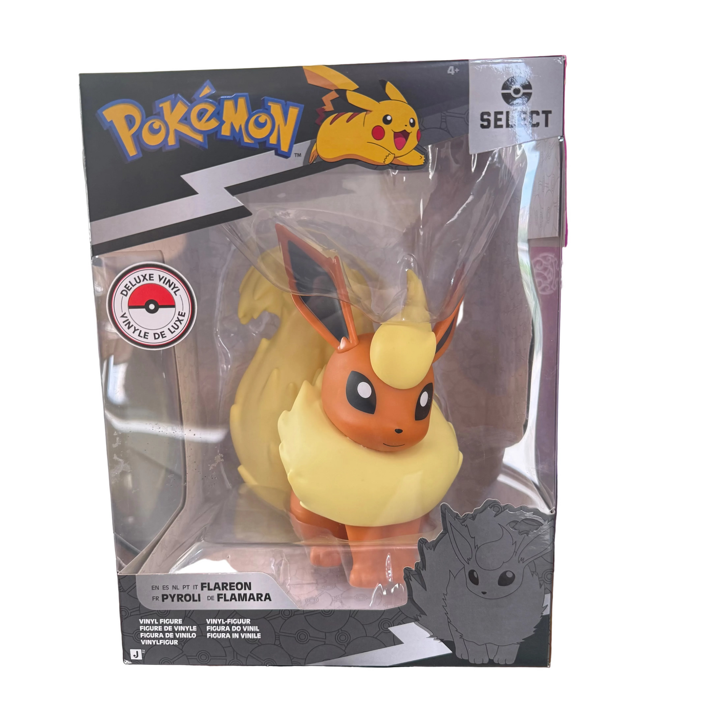 Deluxe Vinyl Figura Flareon Grande 20cm - Select Jazwares S6