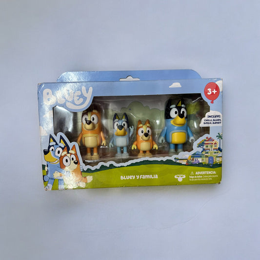 Set de 4 figuras de Bluey y Familia