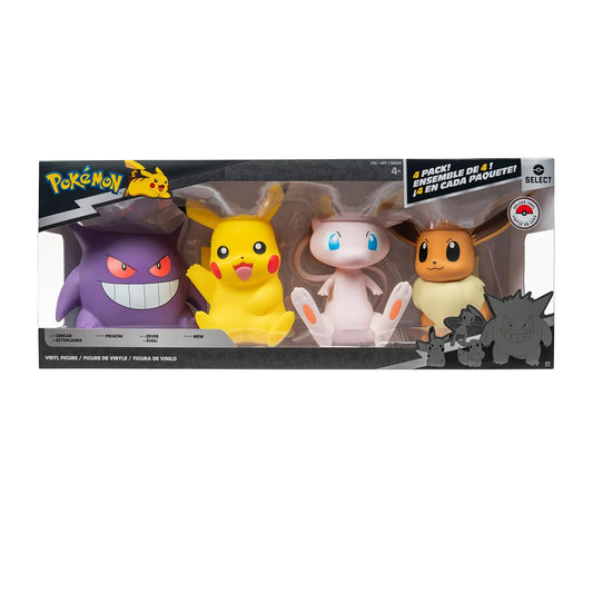 Deluxe Vinyl Figuras Mew, Eevee, Pikachu y Gengar Grandes 20cm - Select Jazwares S2