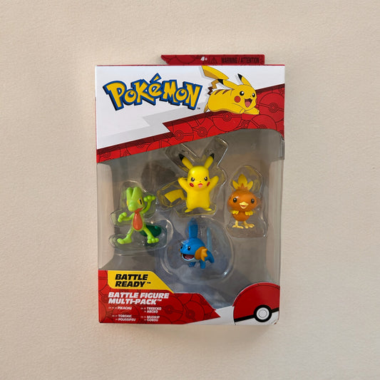 Pikachu + Mudkip + Treecko & Tochic Battle Figure Multi-Pack