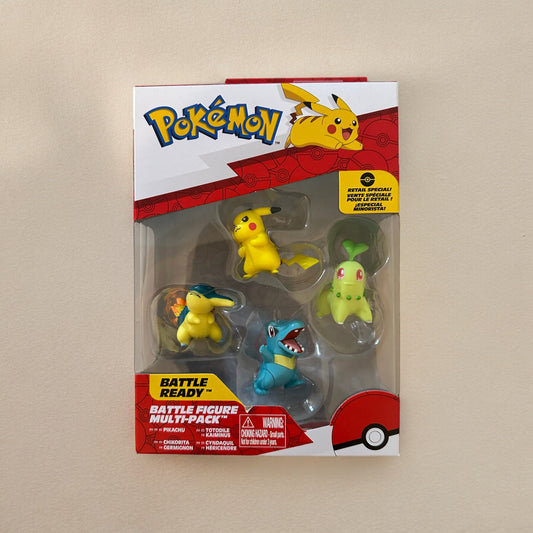 Pikachu + Cyndaquil + Totodile & Chikorita Battle Figure Multi-Pack