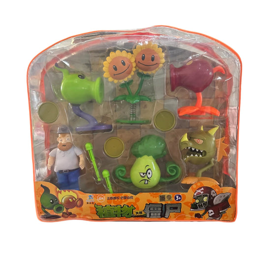 Set de Mochila Premium 1 Crazy Dave + 5 Plantas - Plants vs Zombies