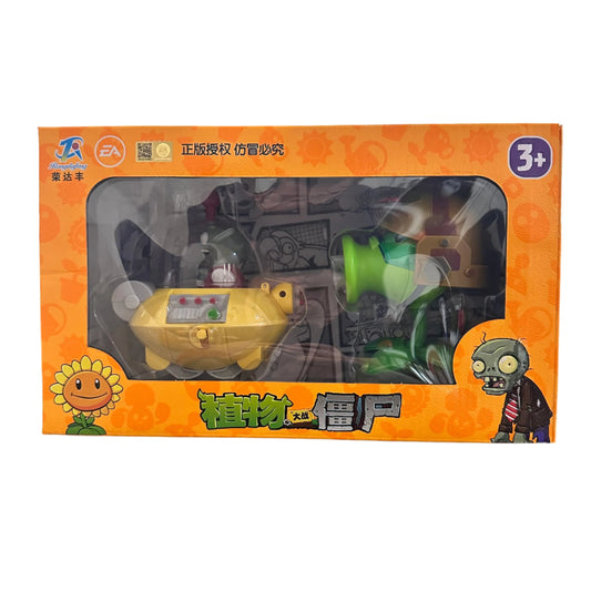 Set Guisantralladora + Zombidito Bicho Robot - Plants vs Zombies