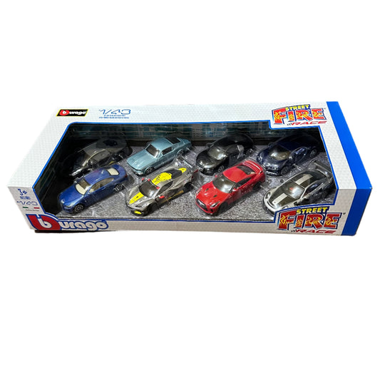Set de 8 vehículos Fire Street Race escala Escala 1:43 - Bburago