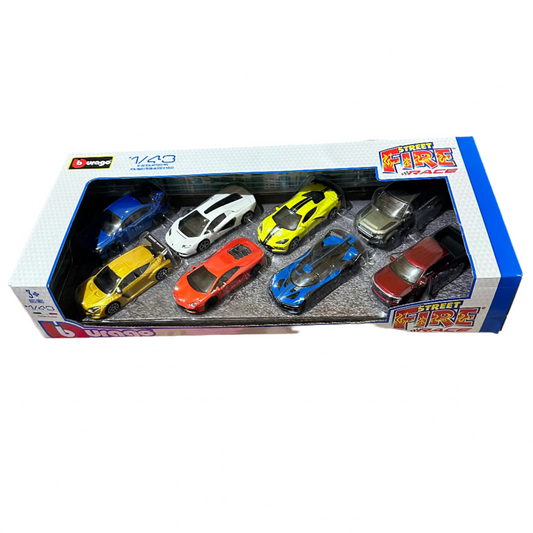 Set de 8 vehículos Fire Street Race escala Escala 1:43 - Bburago