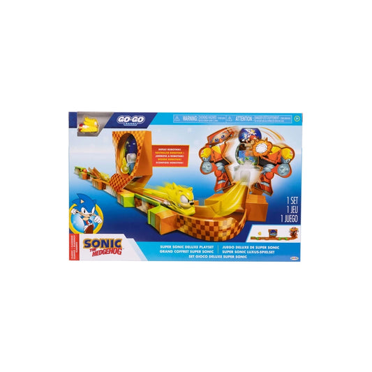 Super Sonic Deluxe Playset Go-Go Racers - Sonic the Hedgehog - Jakks