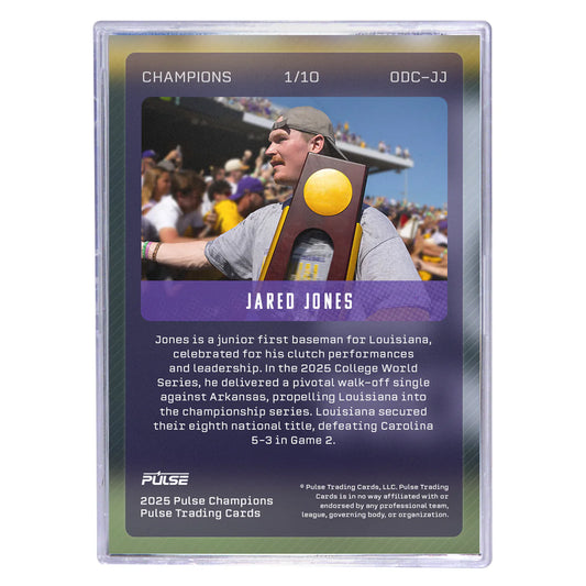 2025 On Demand Jared Jones Champions Card con Case [SIN FIRMA] - Pulse