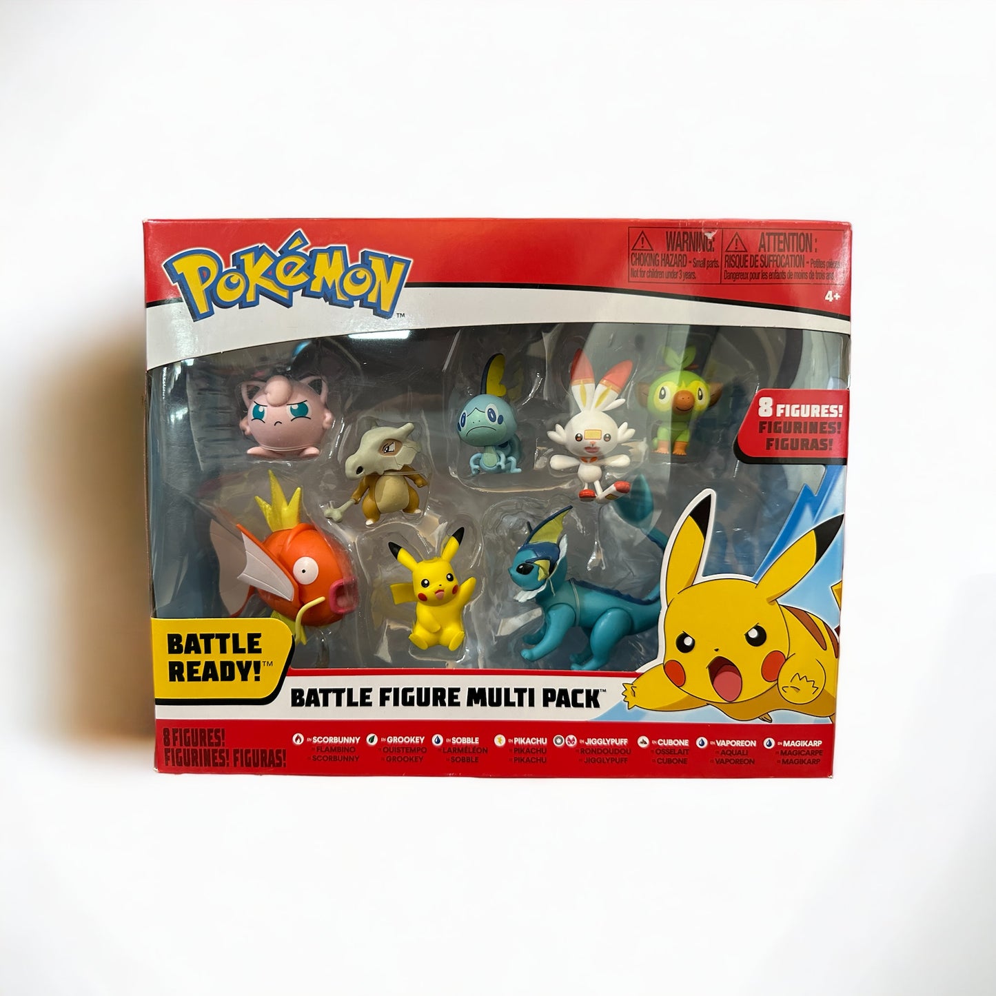 Pikachu, Scorbunny, Grookey, Sobble, Jigglypuff, Cubone, Vaporeon & Magikarp Battle Figure Multi-Pack