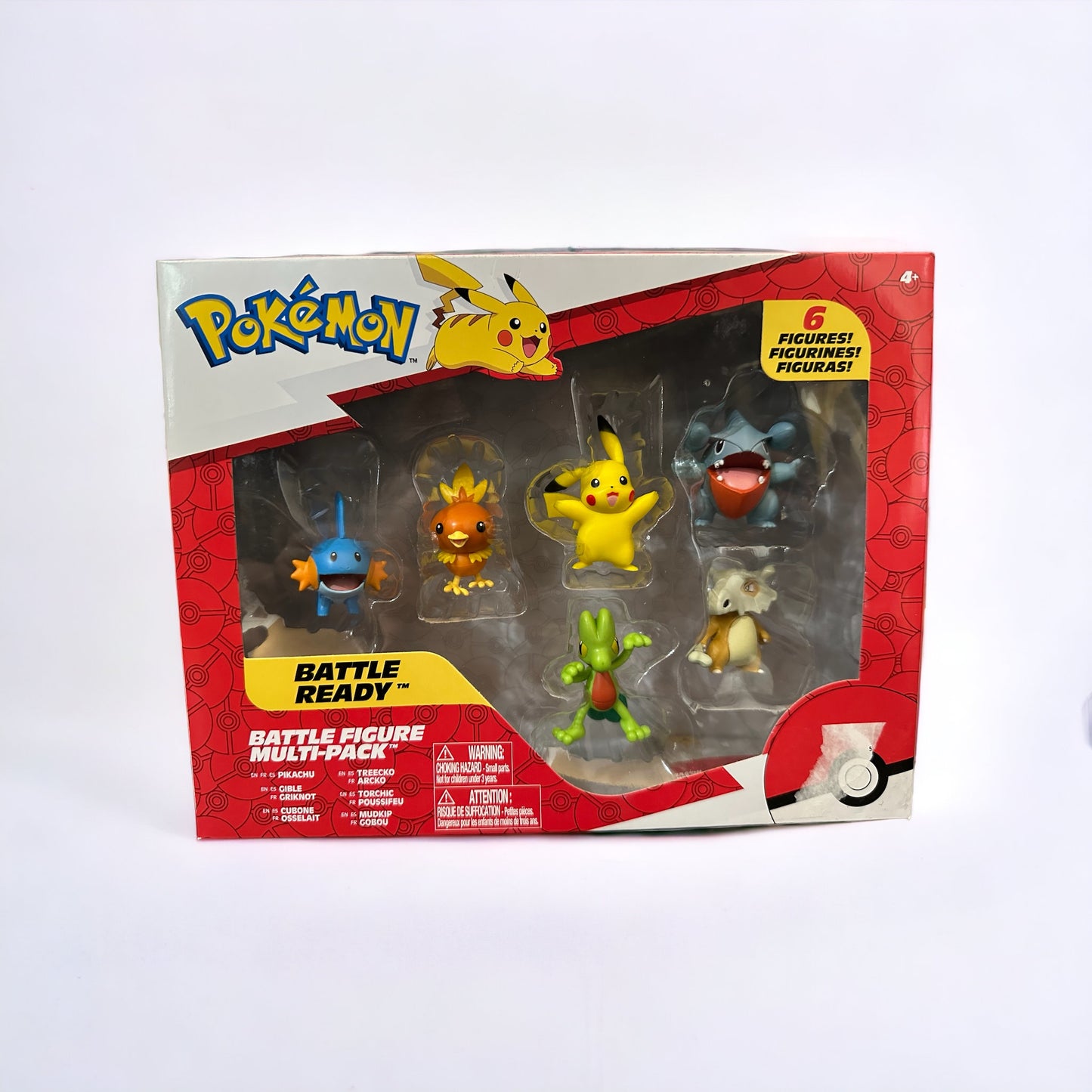 Pikachu, Gible, Cubone, Treecko, Torchic & Mudkip Battle Figure Multi-Pack