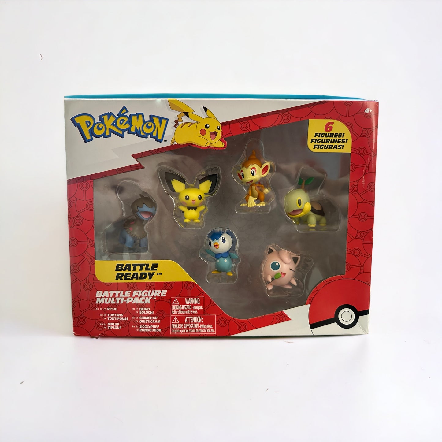 Pichu, Turtwig, Piplup, Deino, Chimchar & Jigglypuff Battle Figure Multi-Pack