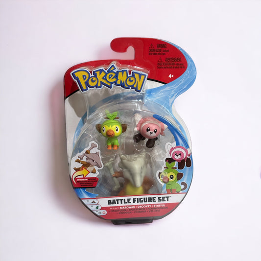 Marowak, Grookey & Stufful Battle Figure Set