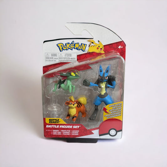 Growlithe, Dreepy & Lucario Battle Figure Set