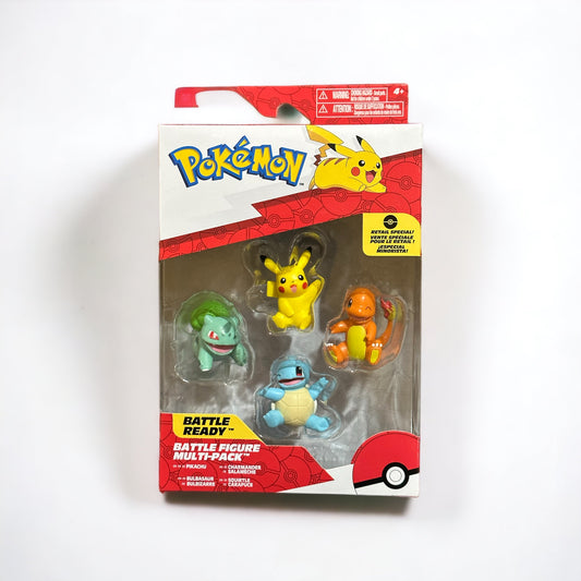 Pikachu + Charmander + Bulbasaur & Squirtle Battle Figure Multi-Pack