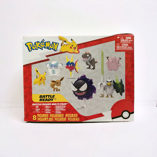 Pikachu, Eevee, Clefairy, Gastly, Tyrunt, Carvanha, Galarian Darumaka & Sirfetch'd Battle Figure Multi-Pack