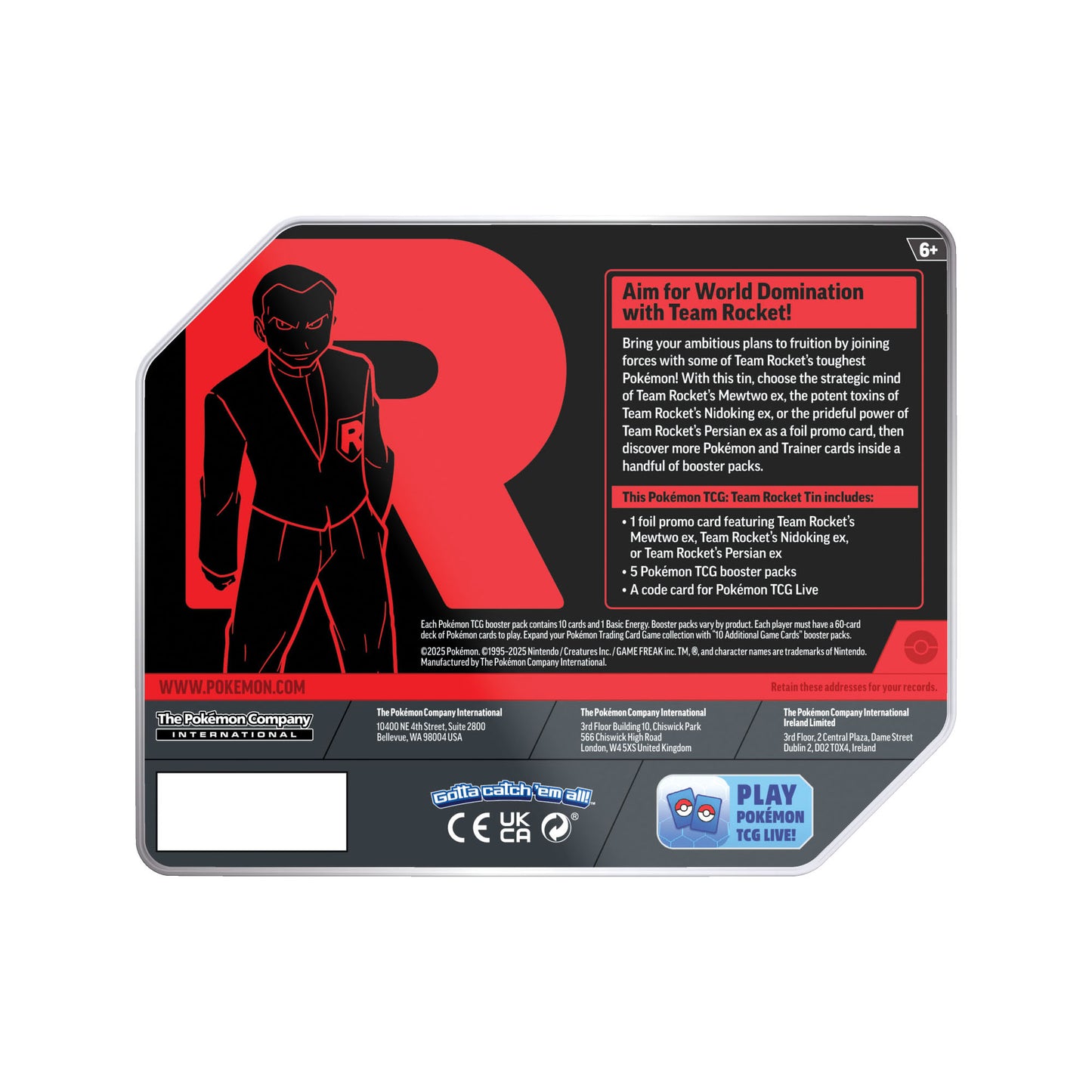 Team Rocket Tin - Mewtwo - [INGLES]